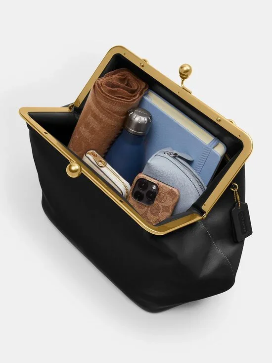 Coach Large Kisslock Frame Bag - Picture 2 of 3